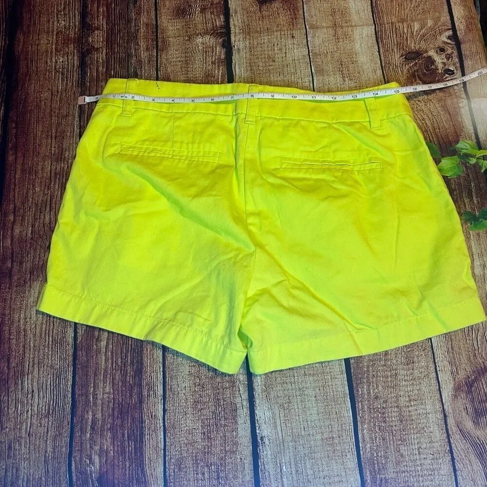J. Crew Highlighter Yellow Chino Short Size 4